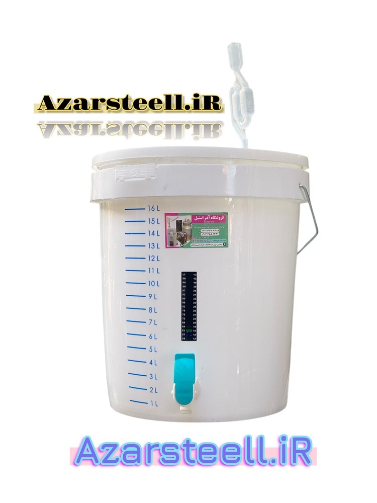سطل تخمیر فود قریت مخصوص تخمیر دماسنج دار و شیر دار پلیمری نشکن ۲۲