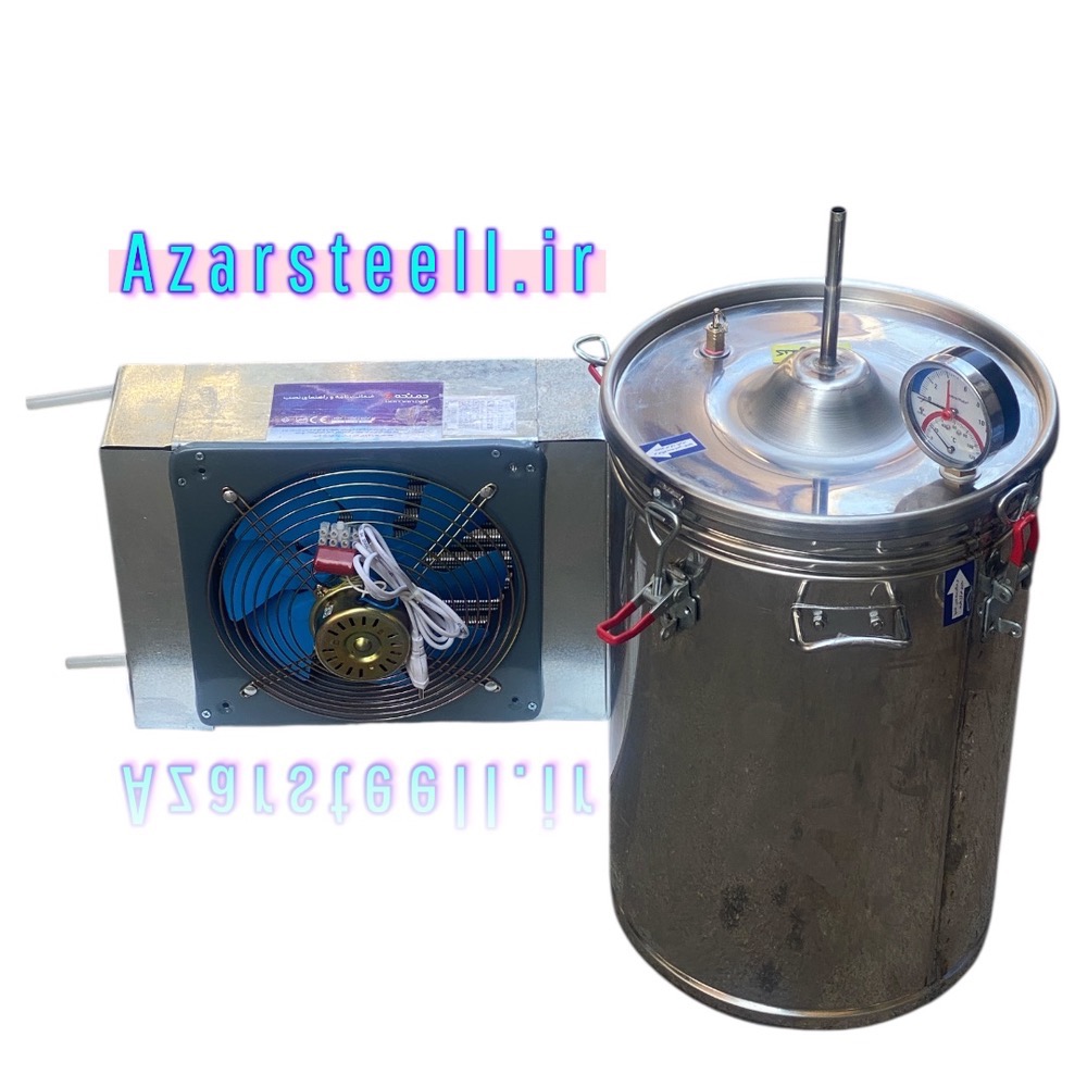 دستگاه تقطیر عرقگیر و گلابگیر تمام استیل سردکن شیشه ای پیرکس