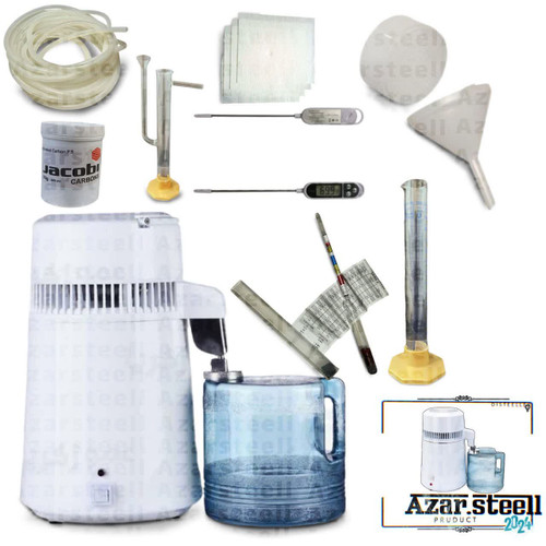 دستگاه عرقگیر گلابگیر برقی تمام اتوماتیک دیجیتالی المنت دار درجه دار تقطیر اتومات