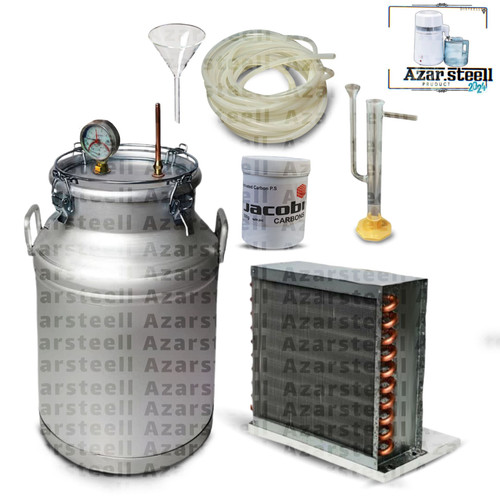 دستگاه عرق گیر گلاب گیر آب مقطر گیر کندانسور مسی برقی