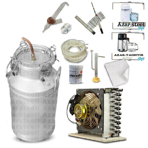 دستگاه عرقگیری گلابگیری برقی با کندانسور استیل فن دار با ویگرو